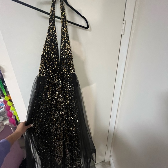 Faeriesty black and gold sequence romper - Picture 3 of 4